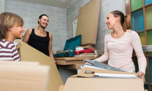 Professional house movers preparing a move in Strawberry Hill