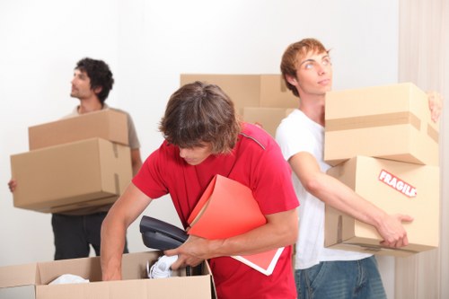 Loading furniture into a removal van for a Strawberry Hill move