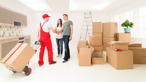 Removals team planning access and parking for a Strawberry Hill move